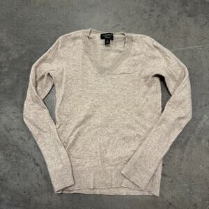 Vintage Y2k Charter Club Luxury 100% Cashmere Beige Oat Longsleeve Sweater XS